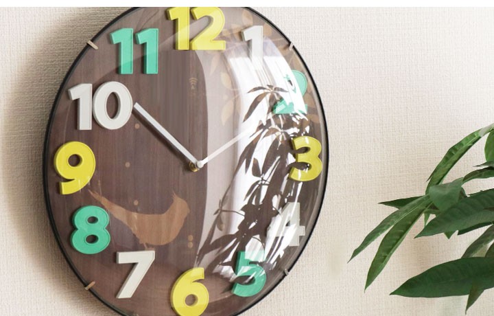 電波時計 壁掛け時計 安心の1年保証 木目調 静音 壁掛 時計 ガラス 