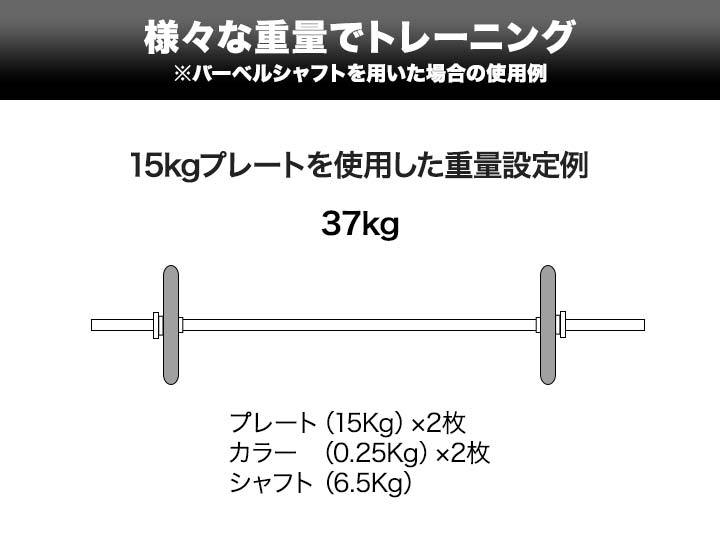 バーベル 用 プレート 15kg 1枚 単品 ブラックアイアン 追加プレート