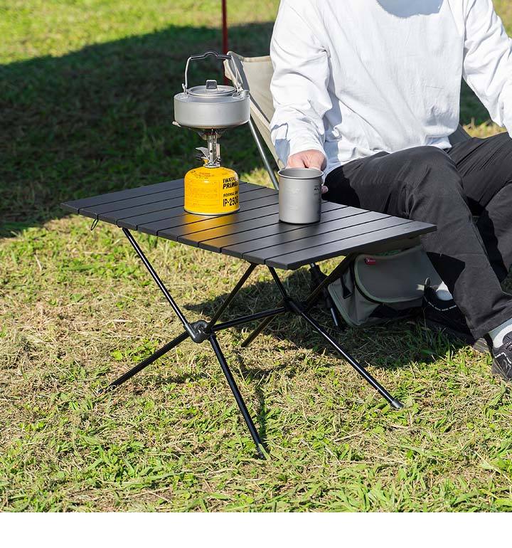FIELDOOR アウトドアテーブル 折りたたみ 63×40cm ポータブル FIELDOOR アウトドアテーブル 折りたたみ 63×40cm ポータブル