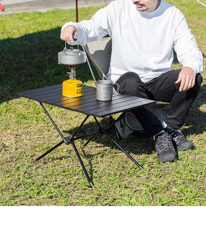 FIELDOOR アウトドアテーブル 折りたたみ 63×40cm ポータブル FIELDOOR アウトドアテーブル 折りたたみ 63×40cm ポータブル