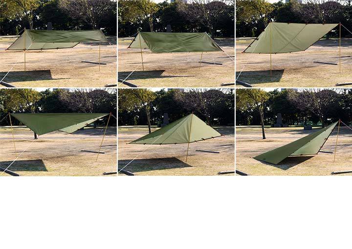タープ テント タープテント スクエアタープ 280 x 280cm 日よけ UVカット 高耐水加工 簡易テント アウトドア キャンプ用品  FIELDOOR 送料無料 :ys-a13036:L-DESIGN - 通販 - Yahoo!ショッピング