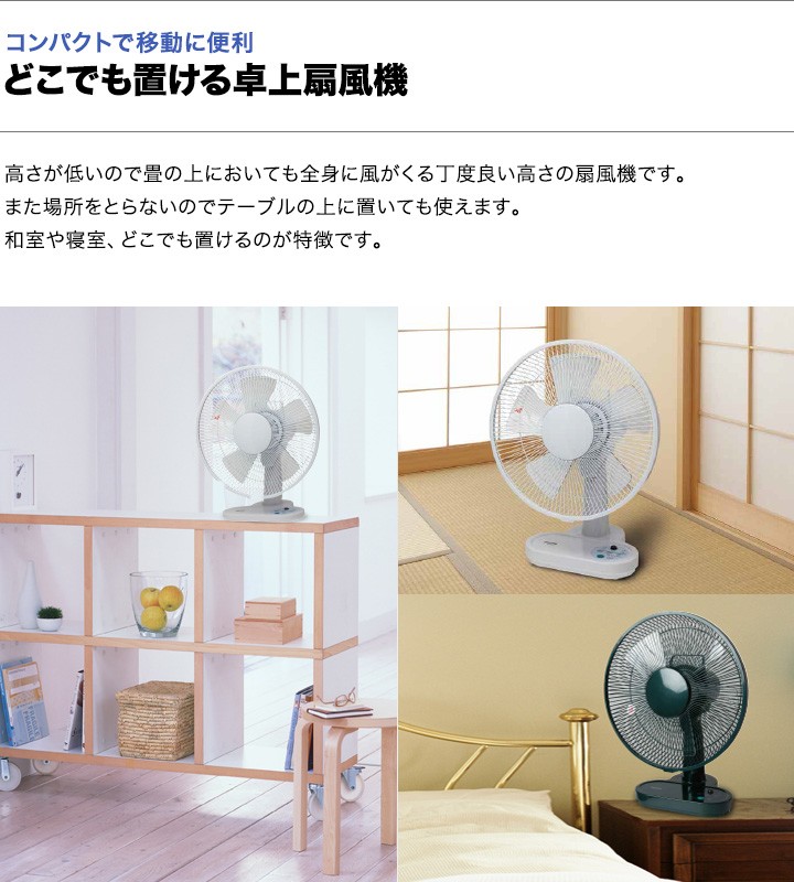 KDK 卓上扇風機 30cm 4段階設定 楽天市場】【P5倍 5/18 9:59迄】 扇風機 卓上扇風機 左右首振り 18cm