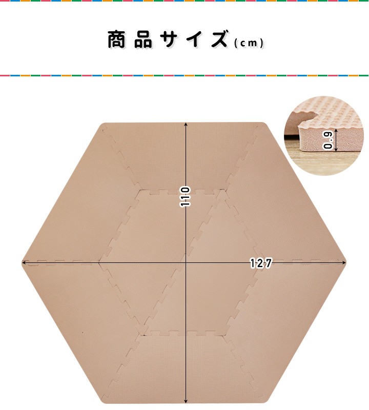 ジョイントマット ベビーサークル専用 六角形 赤ちゃん 子供 お昼寝 安全 騒音対策 グッズ おしゃれ 1年保証 送料無料 : ys-a13368 :  マックスシェアーヤフー店 - 通販 - Yahoo!ショッピング