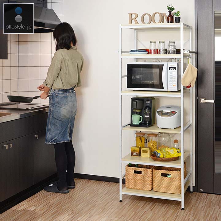 1年保証 キッチンラック レンジ台 食器棚 レンジラック 電子レンジ