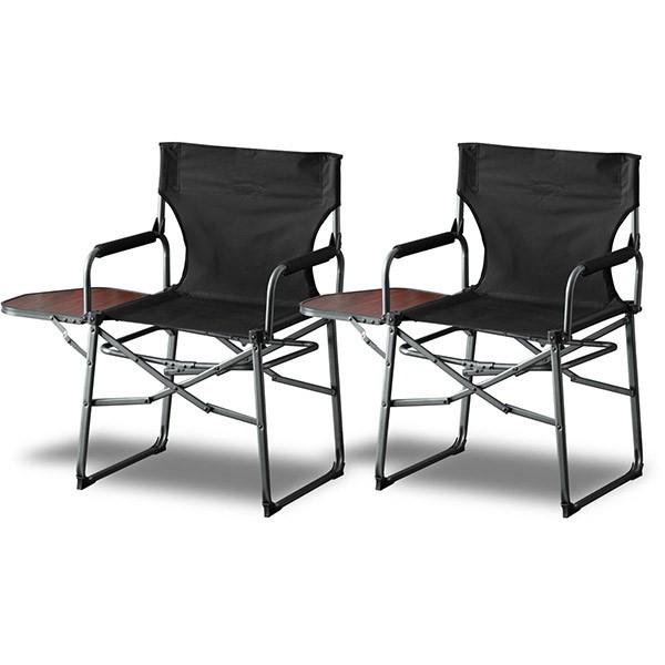 1年保証 アウトドアチェア 2脚セット サイドテーブル付き 折りたたみ 軽量 椅子 コンパクト アウトドア ディレクターチェア キャンプ バーベキュー 送料無料｜maxshare｜02