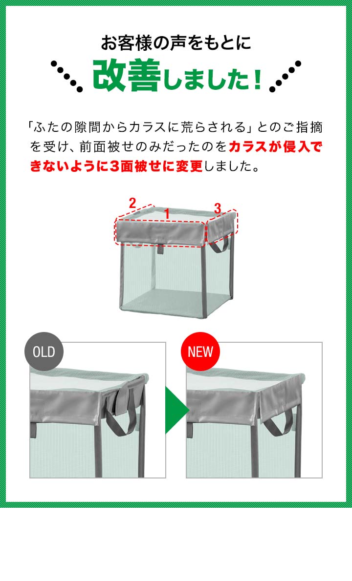 1年保証 カラスよけ ゴミネット ゴミ出し ゴミ箱 ゴミステーション 