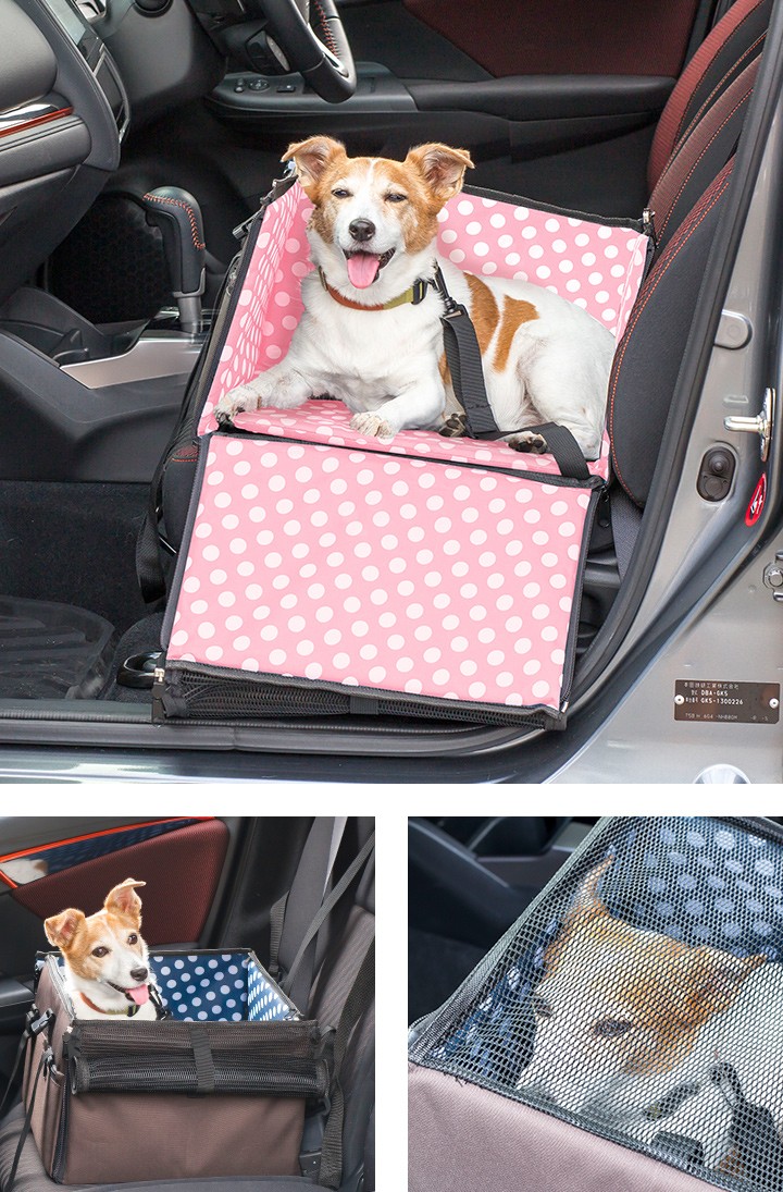 1年保証 ペット 犬 ドライブボックス Sサイズ 38 x 38 x 25 cm ドッグ キャリー ドライブベッド ドライブ カー 車 車用 ペットキャリー 折りたたみ 送料無料