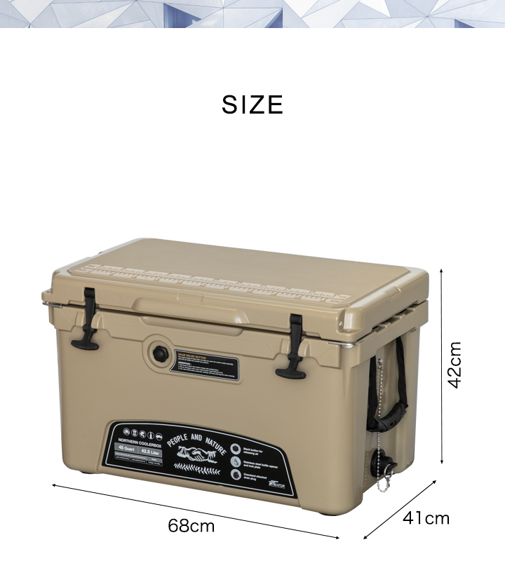 FIELDOOR（フィールドア） 1年保証 クーラーボックス 大型 42.5L 45QT