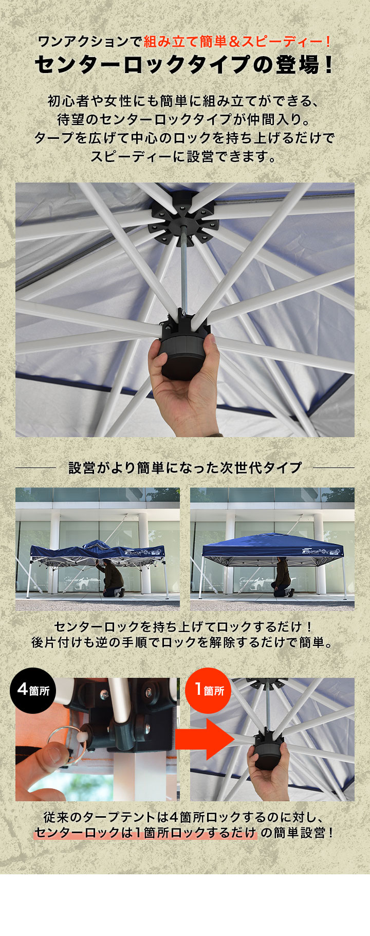 FIELDOOR（フィールドア） ヤフー1位 タープテント 3m ワンタッチ