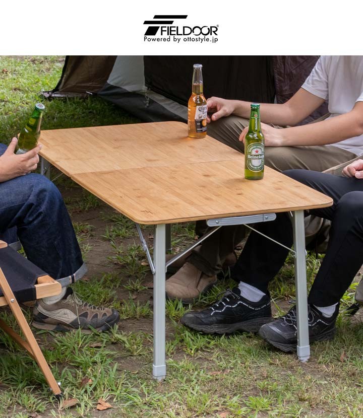 FIELDOOR 1年保証 アウトドアテーブル 折りたたみ 幅120cm 高さ FIELDOOR 1年保証 アウトドアテーブル 折りたたみ 幅120cm 高さ