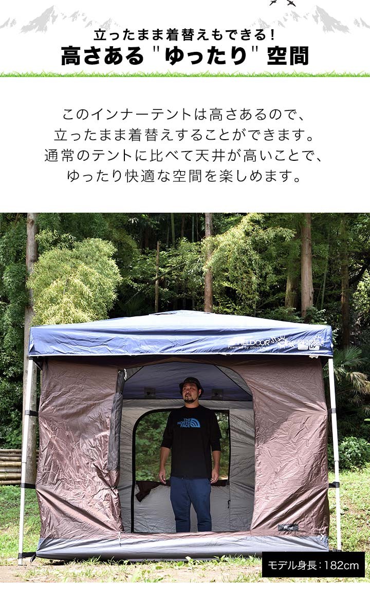 好評 タープテント 専用インナーテント 2 5m フルクローズ 4面 吊り下げ式 グランドシート一体型 虫よけ 日除け メッシュ キャノピー 横幕 250cm Fieldoor 海外輸入 Softservo Co Jp