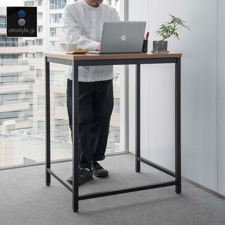 1年保証 スタンディングデスク デスク ハイテーブル 幅80cm x 60cm 高