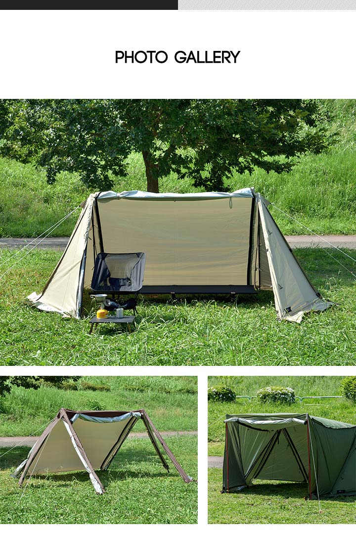 1年保証 パップテント 一人用 テント ソロキャンプ ソロテント 320cm 