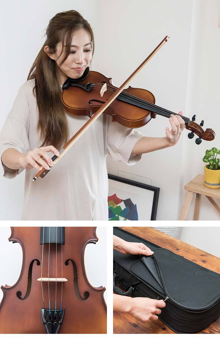 115000円 リアル YUEGUIB バイオリンセット 大人の学生や初心者に適したかなり手作りバイオリン4 4 学生ヴァイオリン