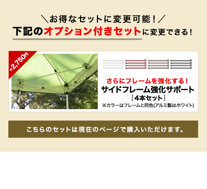FIELDOOR（フィールドア） ワンタッチタープテント 2m×2m 横幕 サイド