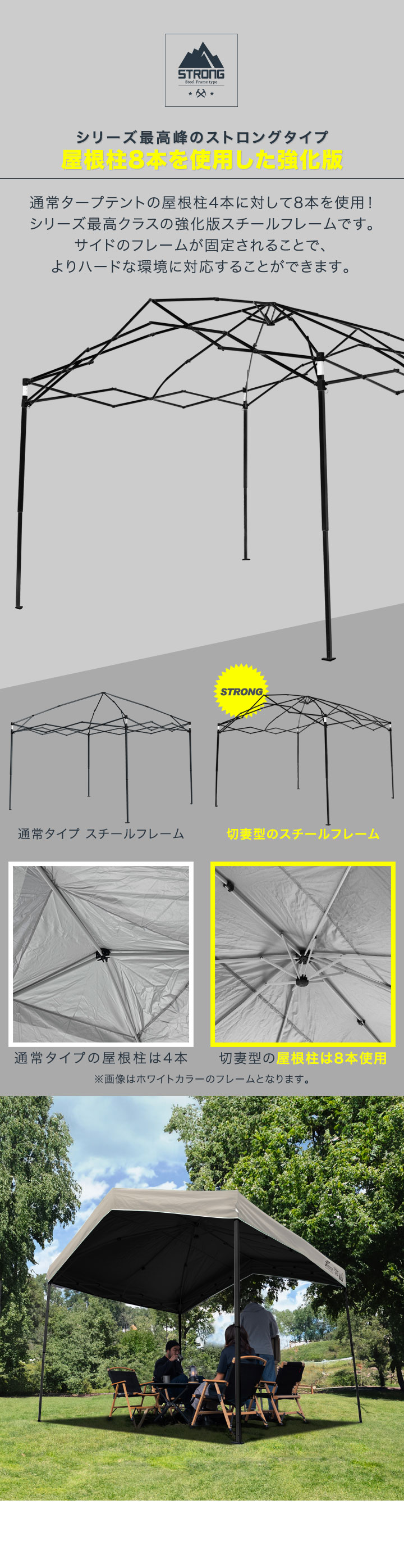 FIELDOOR（フィールドア） タープテント ワンタッチ 2.5m 完全遮光