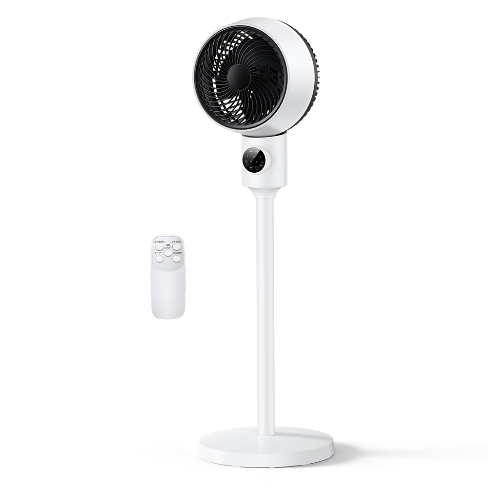 扇風機 サーキュレーター dcモーター 3D 360°首振り 静音 パワフル送風 