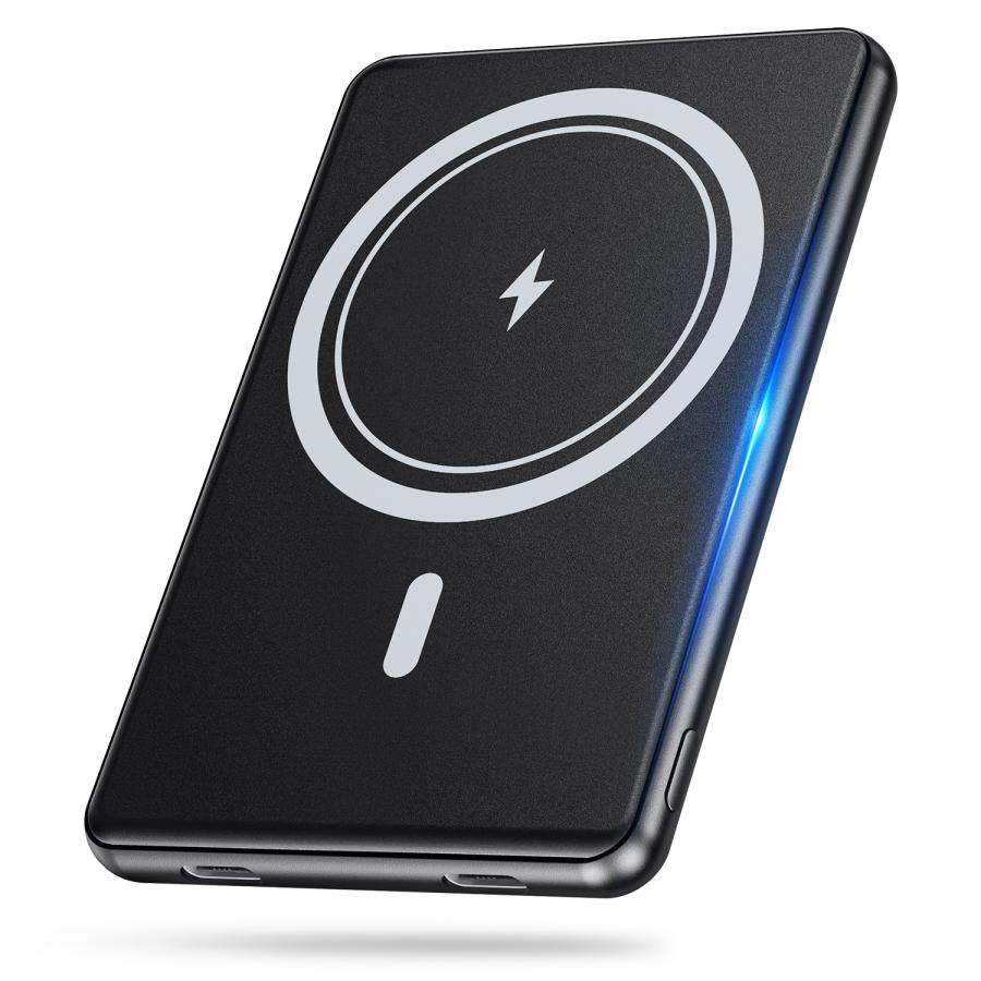 モバイルバッテリー MagSafe ワイヤレス 超薄型 大容量 8000mAh マグネット 軽量 急速充電 3台同時充電 有線 スマホ イヤホン IWatch 充電器 Type-C口 iPhone | ブランド登録なし | 01