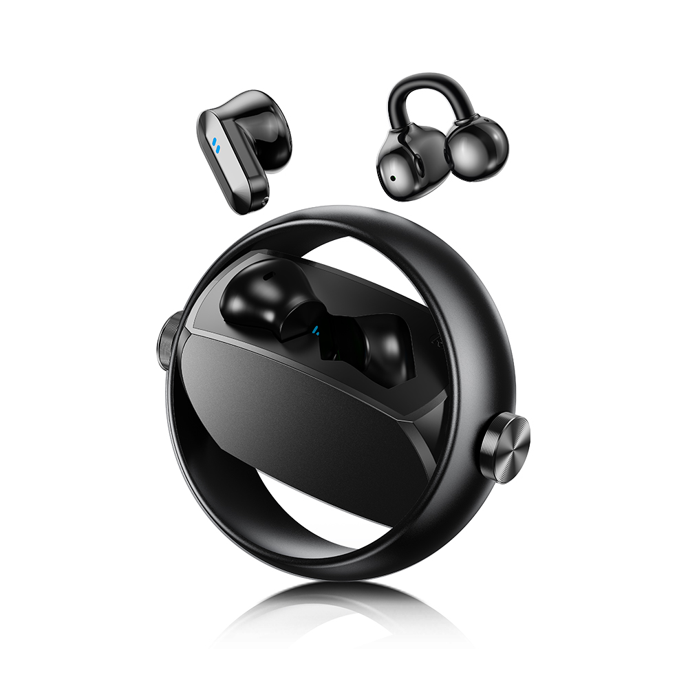 ワイヤレスイヤホン Bluetooth6.0 イヤホン 高音質 2in1 カナル型 イヤーカフ型 デュアルフィット ENCノイズキャンセリング 120時間再生 IPX5防水 | ブランド登録なし | 01