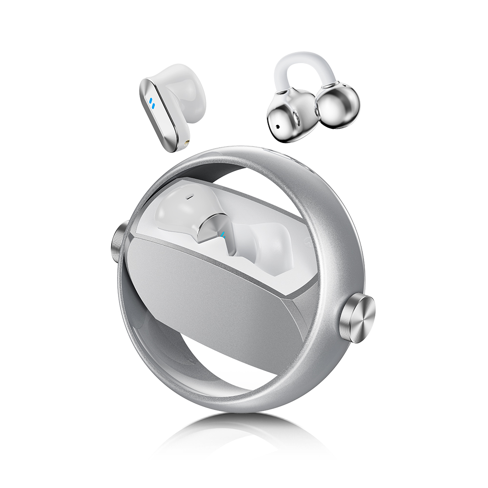 ワイヤレスイヤホン Bluetooth6.0 イヤホン 高音質 2in1 カナル型 イヤーカフ型 デュアルフィット ENCノイズキャンセリング 120時間再生 IPX5防水 | ブランド登録なし | 02