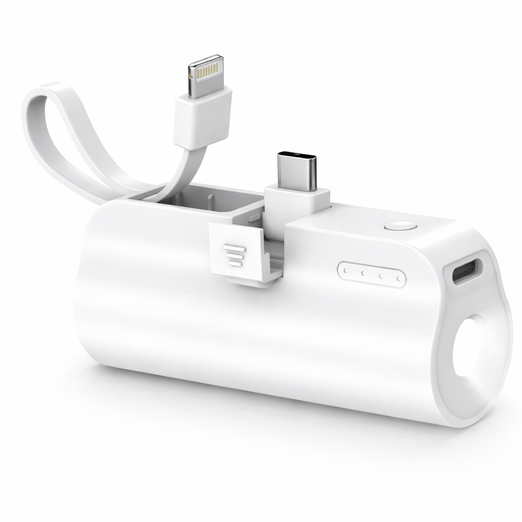 【レビュー特典あり】 モバイルバッテリー 小型 軽量 カプセル 6000mAh 急速充電 2台同時充電 iPhone・Type-C 機内持ち込み 残量表示 スタンド付き PSE認証済み |  | 06