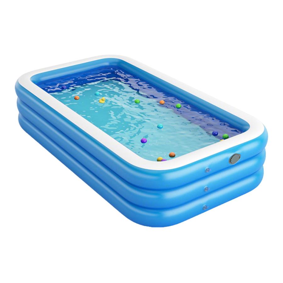プール 大型 電動ポンプセット ビニールプール 折りたたみ 水遊び 150〜260cm 1〜5人用 修理パッチ付 空気入れ付 大型プール ジャンボプール ガーデンプール | ブランド登録なし | 01