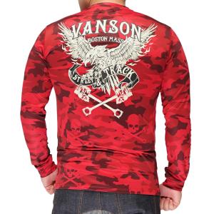 VANSON バンソン ドライ ロング Tシャツ メンズ イーグル NVLT-2107