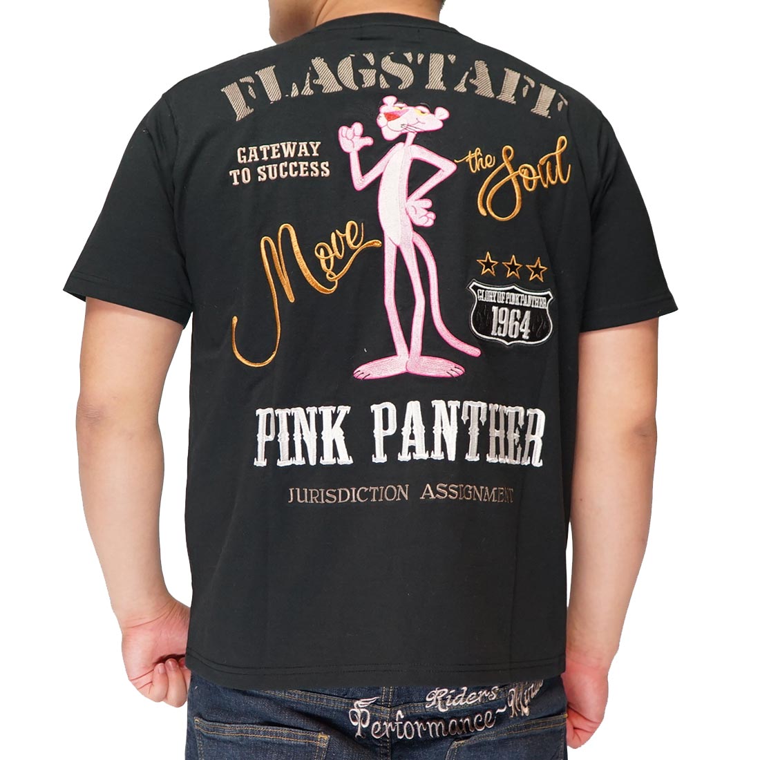 フラッグスタッフ FLAGSTAFF ピンクパンサー コラボ Tシャツ 半袖 刺繍 メンズ 4120...