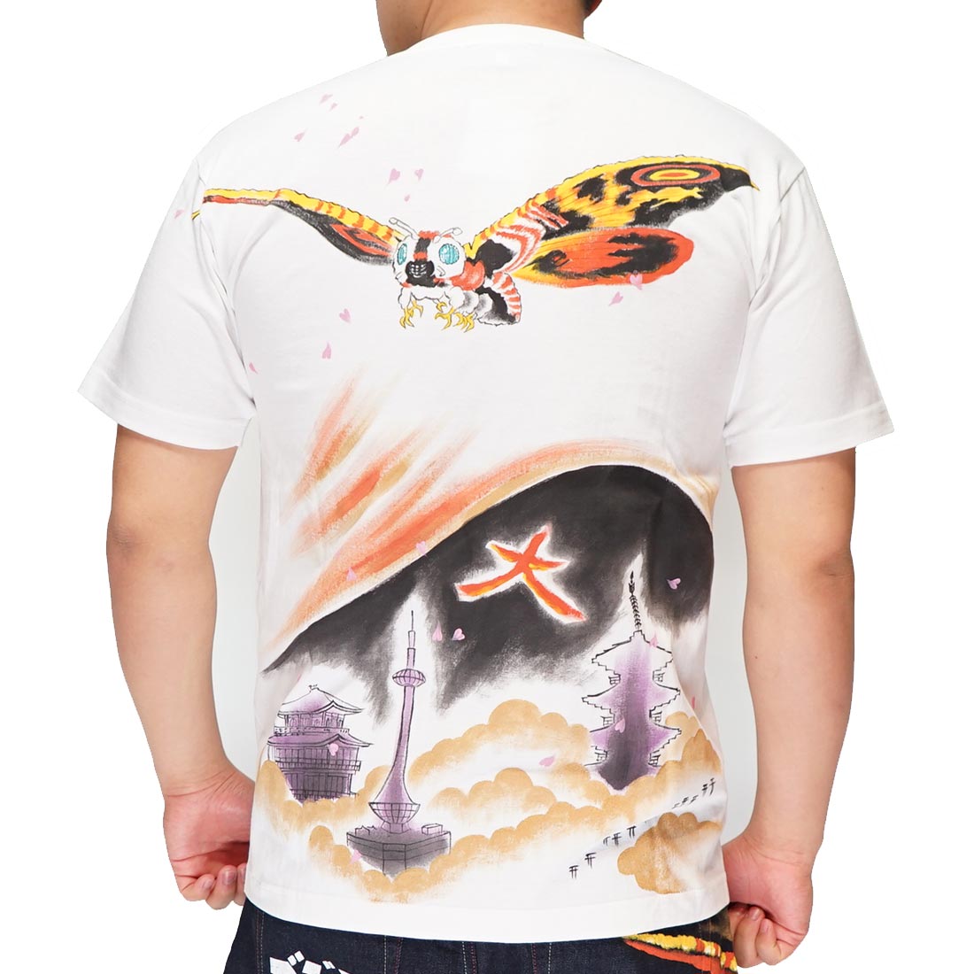 禅 [ZEN] 和柄 Tシャツ ゴジラ コラボ モスラ 半袖 日本製 メンズ 京雅