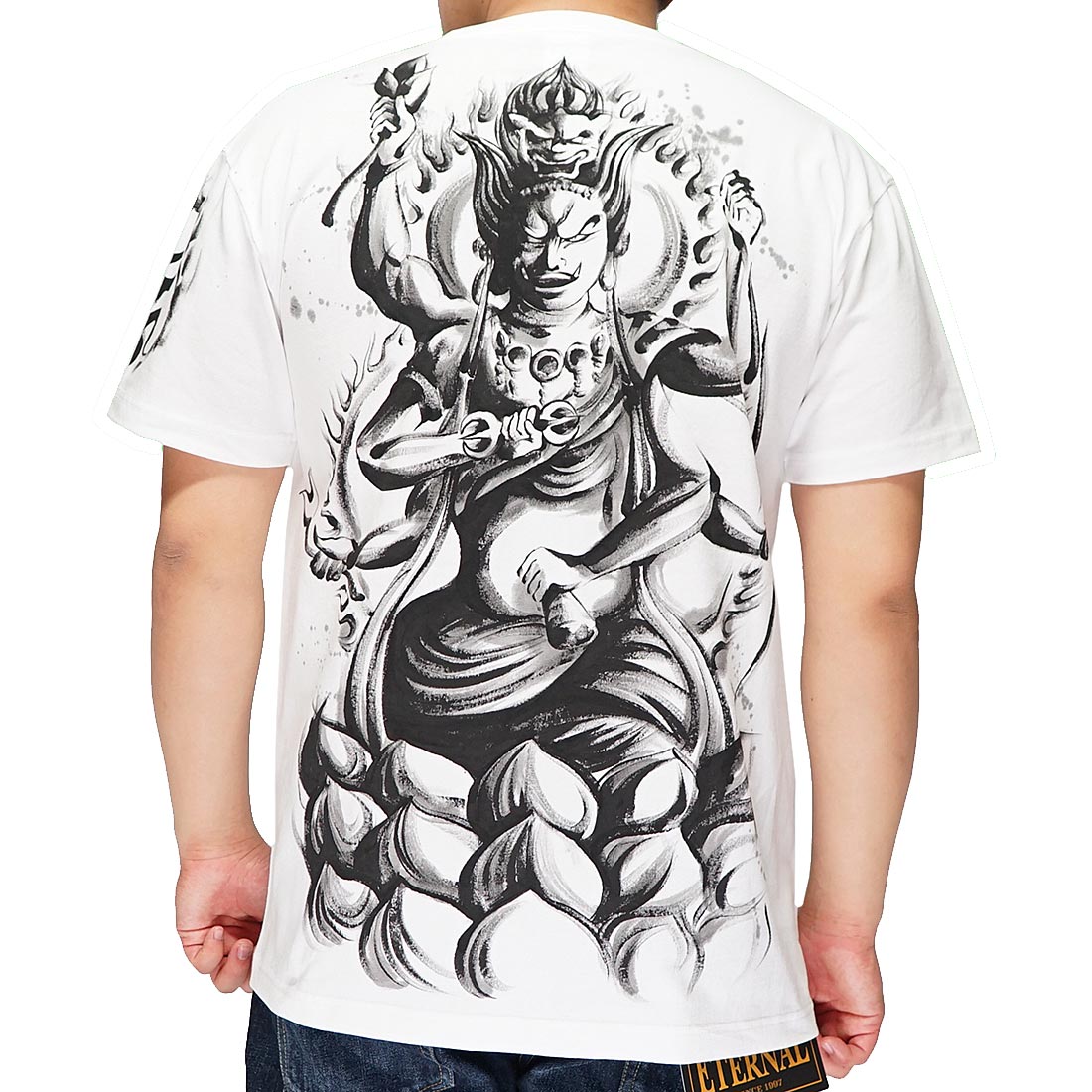 羽水 うすい 和柄 Tシャツ 手描き 愛染明王 ai21 半袖
