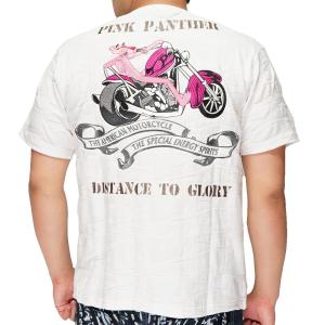 フラッグスタッフ FLAGSTAFF ピンクパンサー バイク 迷彩柄 総刺繍 Tシャツ コラボ 半袖...