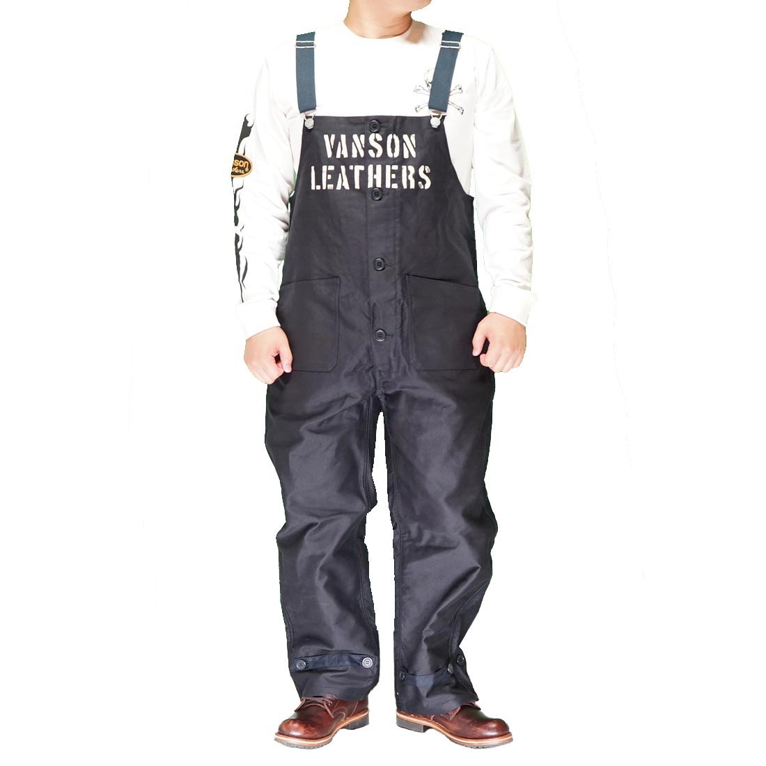 カジュアル期間限定定価21780円を10%OFFセール[SALE] VANSON バンソン オーバーオール サロペットオールインワン 上下セットアップ  デッキ地