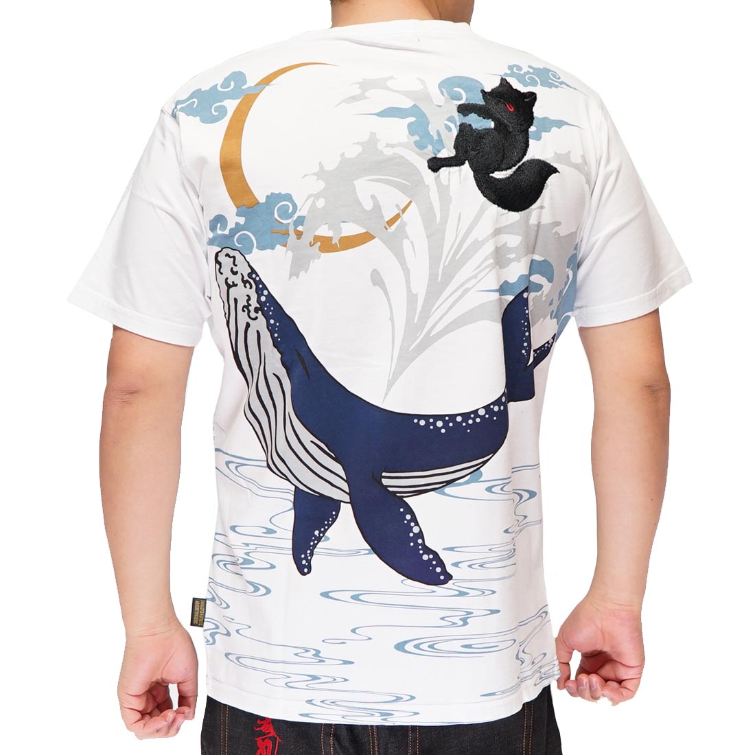 今昔 こんじゃく 和柄 Tシャツ 半袖 メンズ 狐 クジラ 参丸一 KJ-26001