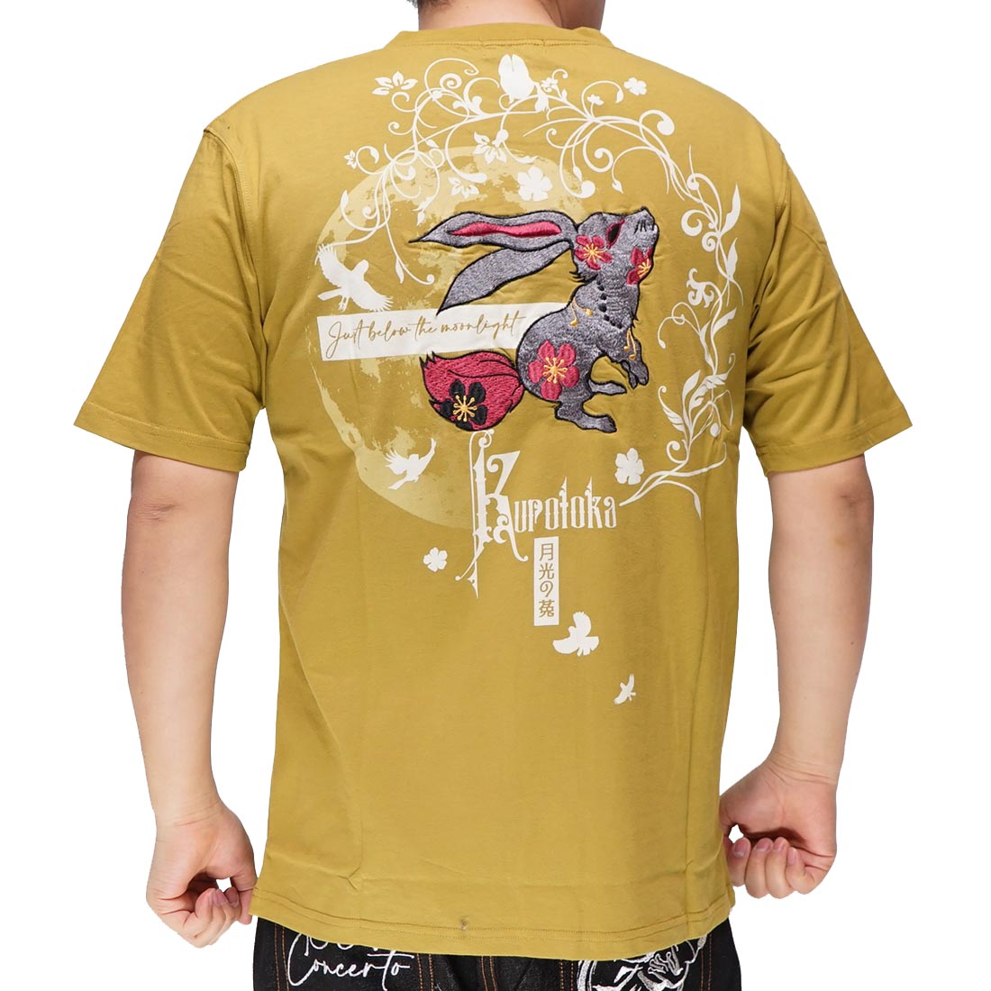 黒菟華 kurotoka 和柄 Tシャツ メンズ 半袖 月光の菟 兎 参丸一