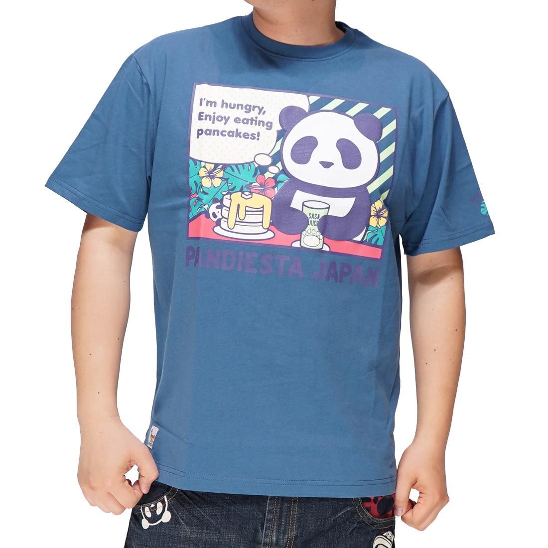 パンディエスタ PANDIESTA Tシャツ 半袖 パンダ 刺繍 メンズ パンケーキ 和柄 5823...