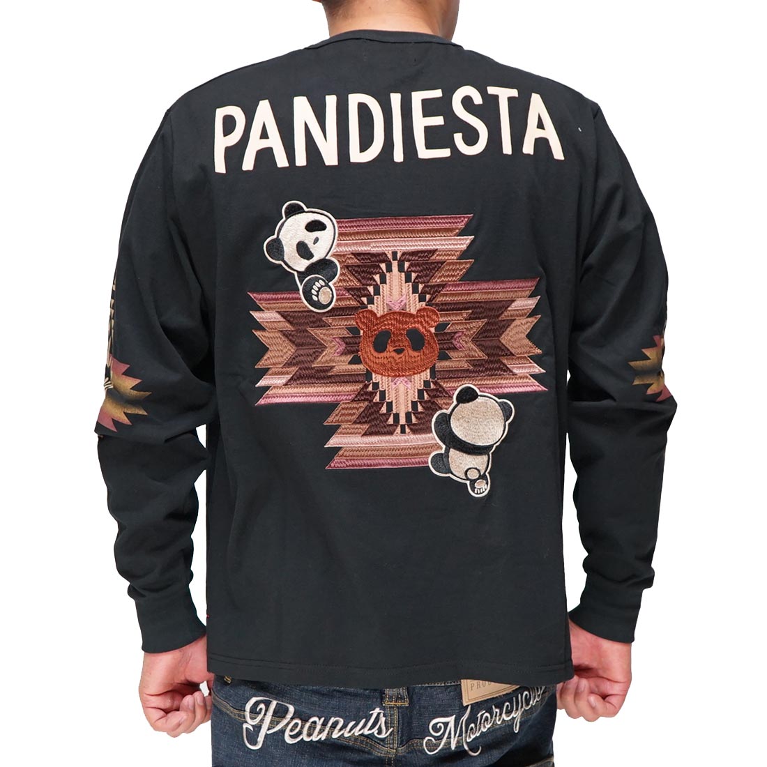 パンディエスタ PANDIESTA ロング Tシャツ パンダ ネイティブ 和柄