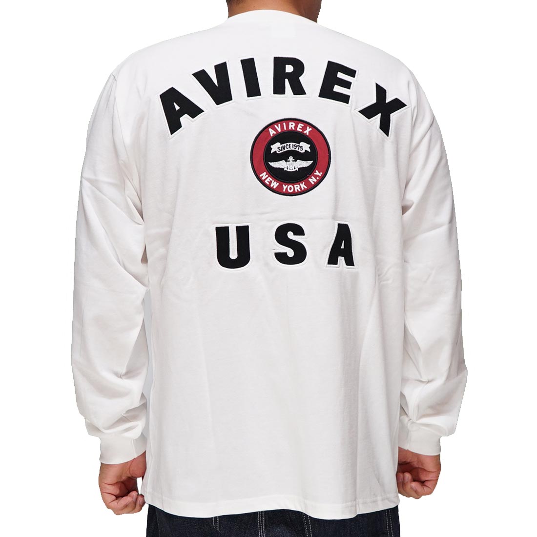 AVIREX アヴィレックス アビレックス 長袖 Tシャツ プリントTシャツ ロンT メンズ ヴァーシティー ロゴ 6123448