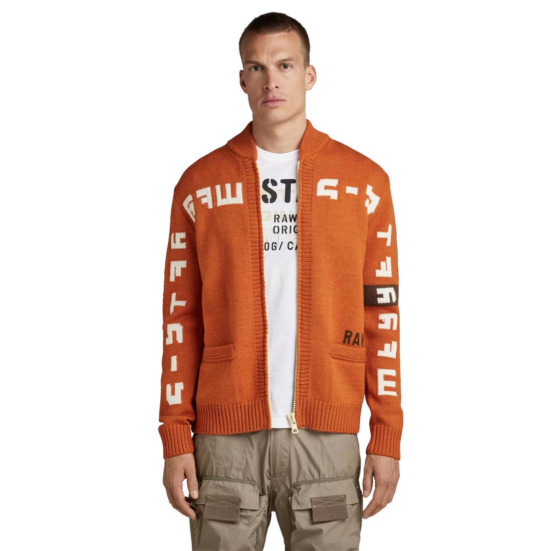 GーSTAR RAW  ウールセーター G-STAR RAW ジースターロウ 長袖ニットセーター レディース 総柄