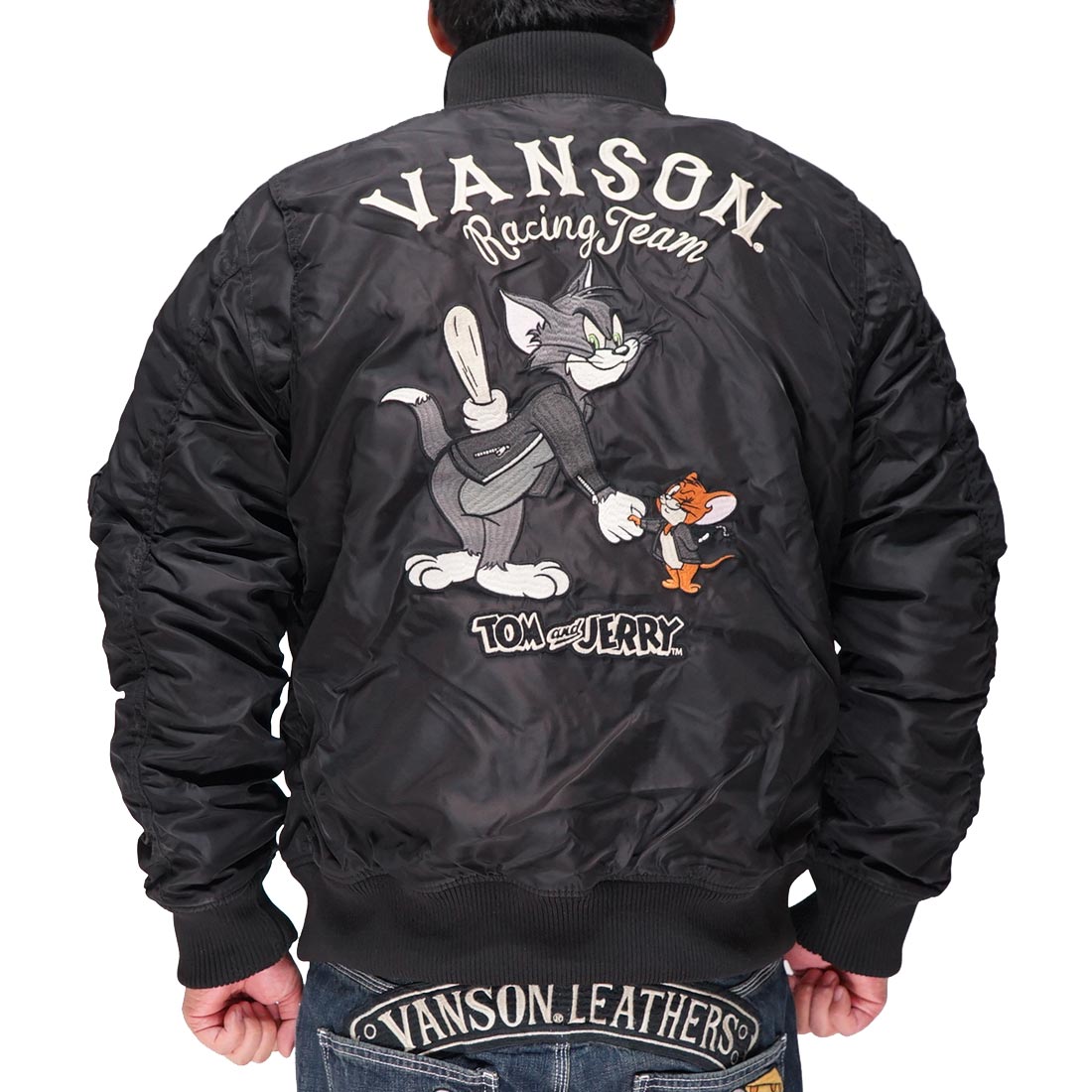 ショッピング最安価格 バンソン VANSON トムとジェリー コラボ MA-1 フライト ジャケット アウター メンズ TJV-2243