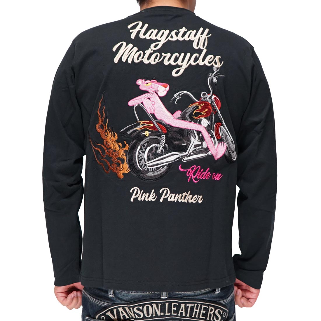 フラッグスタッフ FLAGSTAFF ピンクパンサー ロング Tシャツ コラボ メンズ バイク 42...