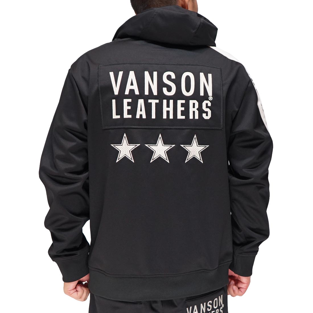 VANSON バンソン パーカー メンズ パーカー 裏ワッフル ストレッチボンディング 防風 撥水 ...