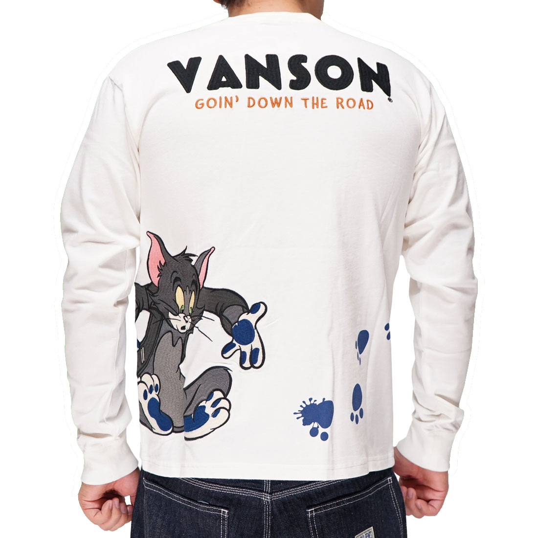 VANSON バンソン ルーニーテューンズ コラボ トムとジェリー ロング Tシャツ メンズ TJV-2232