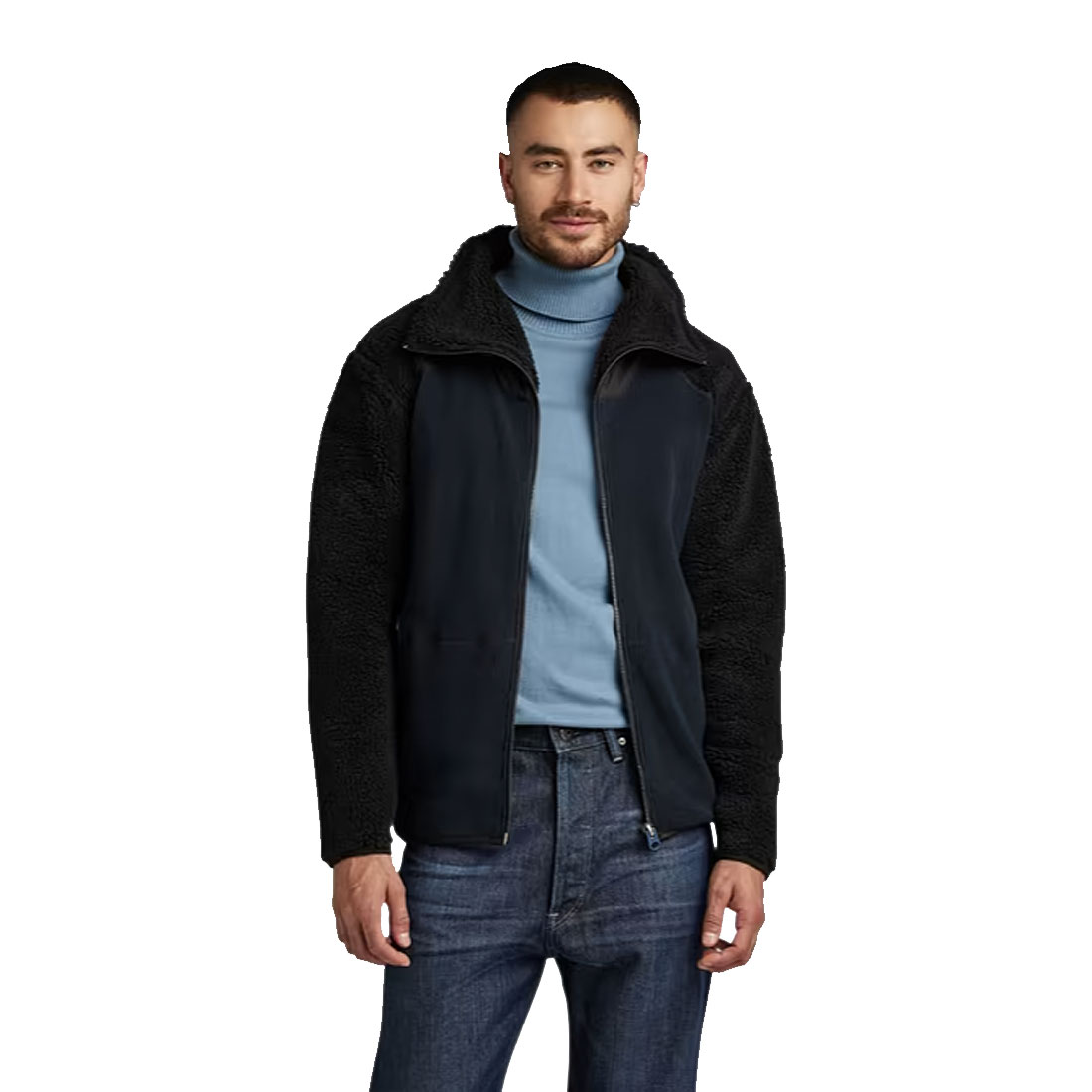 ジースター ロウ G-STAR RAW ニット ジャケット メンズ DAST SHEARLING Z...