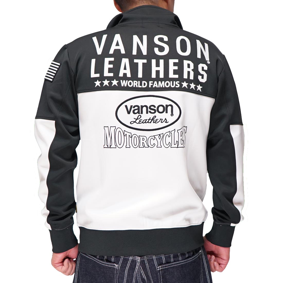 VANSON バンソン パーカー メンズ ジャージ ジャケット ロゴ刺繍 NVSZ-2301