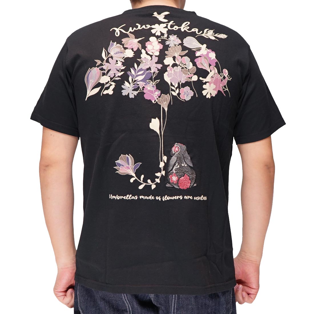 黒菟華 kurotoka 和柄 Tシャツ メンズ 半袖 兎 参丸一 AL-759032