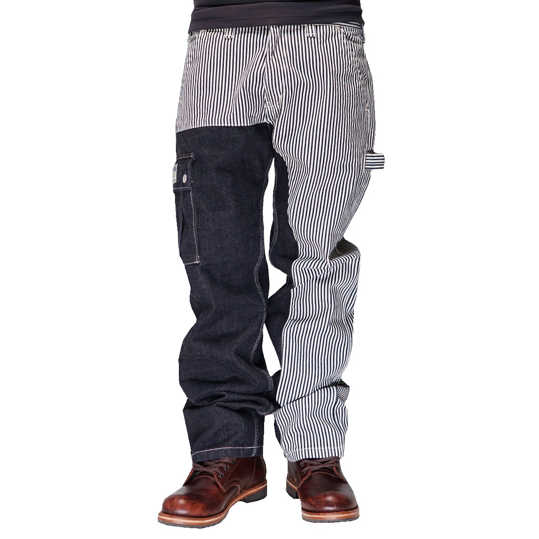 児島ジーンズ KOJIMA GENES ヒッコリークォーターコンボパンツ ペインターパンツ 日本製 ワンウォッシュ メンズ 13oz RNB-1117N 送料無料 児島ジーンズ KOJIMA GENES ヒッコリークォーターコンボパンツ