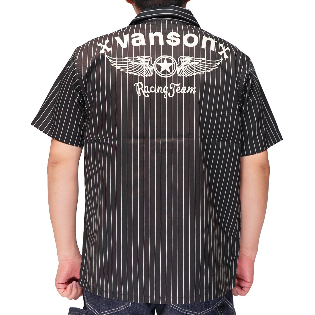 想像を超えての VANSON バンソン ワンスター ストライプシャツ 半袖