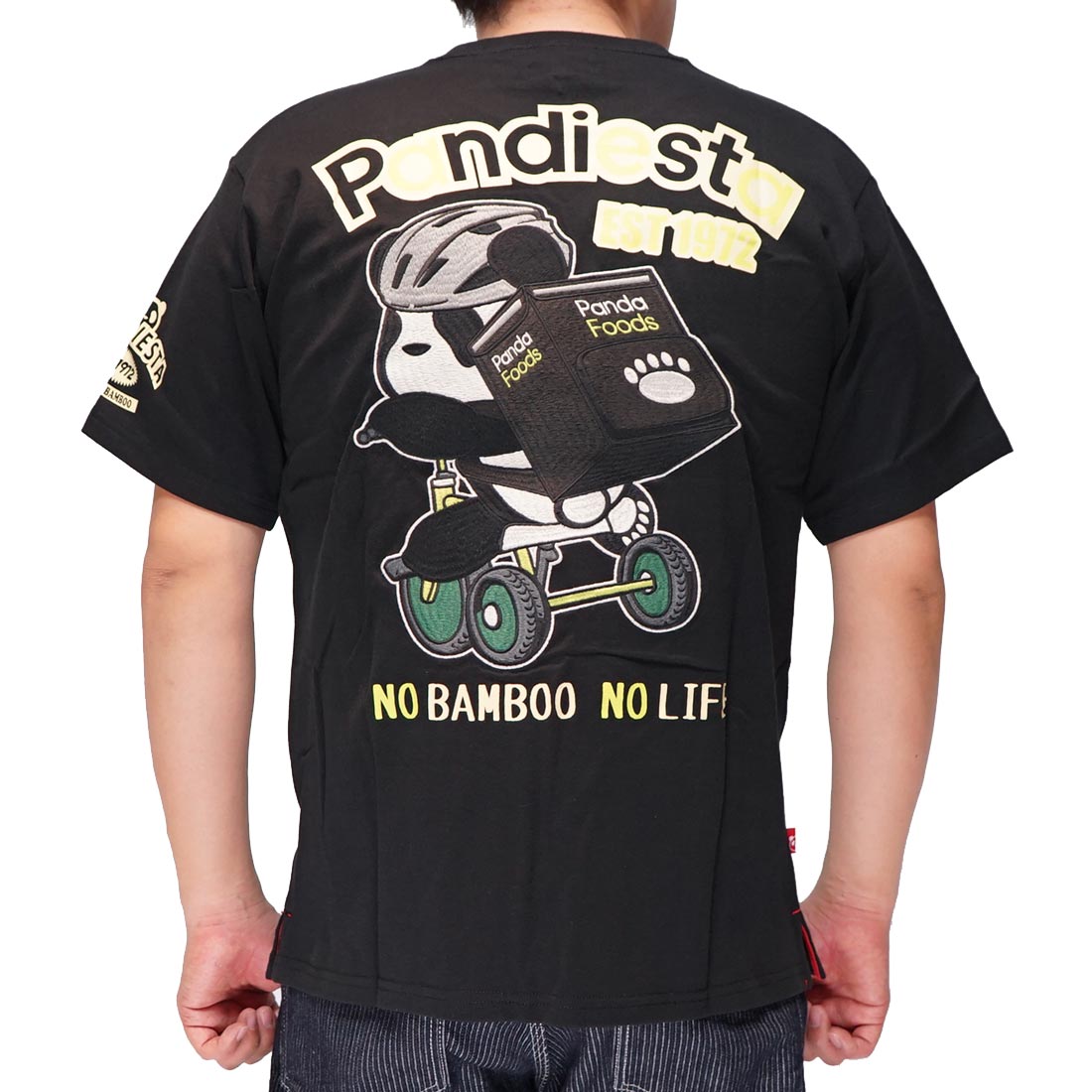 パンディエスタ PANDIESTA Tシャツ 半袖 パンダ メンズ デリバリーパンダ 和柄 523859 送料無料 パンディエスタ PANDIESTA Tシャツ 半袖 パンダ メンズ デリバリー