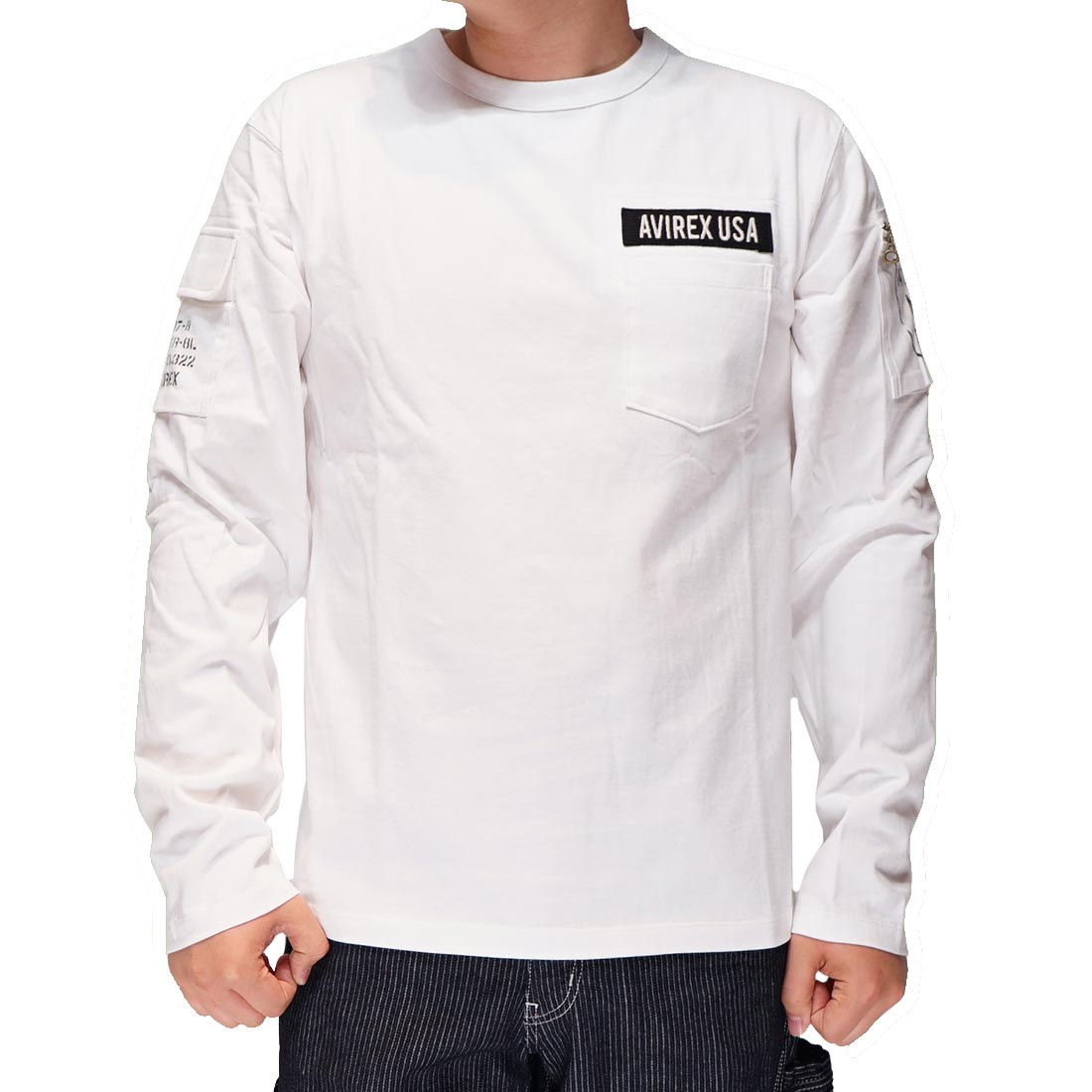 AVIREX アヴィレックス アビレックス 長袖 Tシャツ ファティーグ クルーネック ロンT メンズ 783-1930005