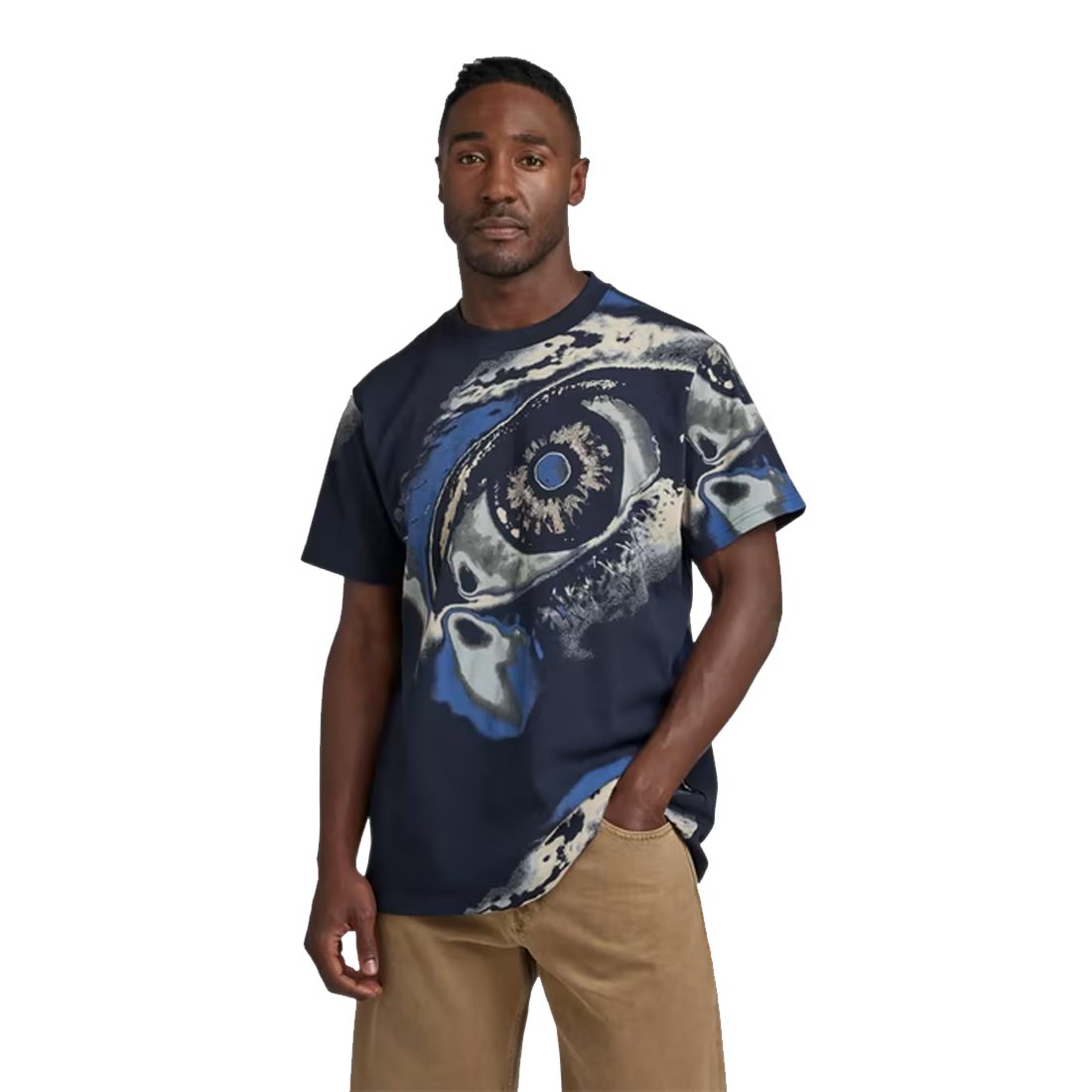 ジースター ロウ G-STAR RAW Tシャツ 半袖 メンズ SATURATED EYE LOOSE